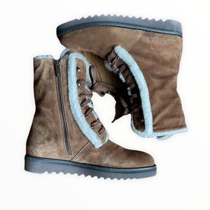 🆕 Aquatalia Suede/Shearling Boot With Side Zip